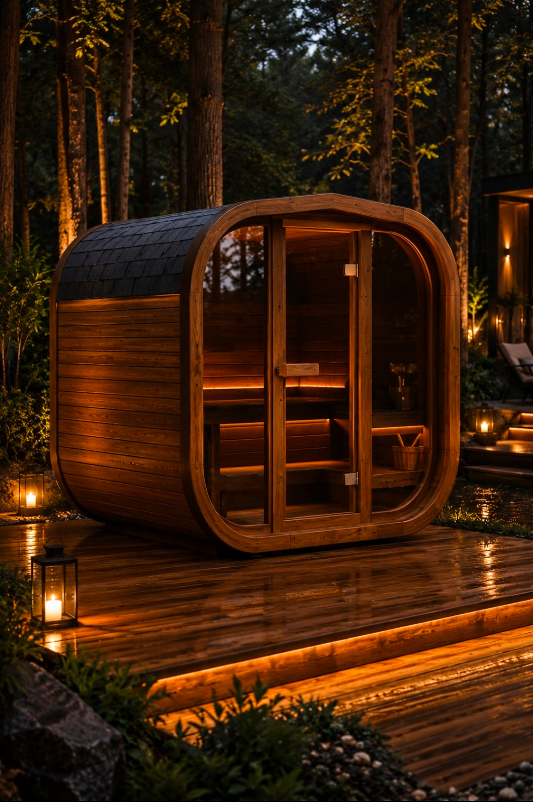 Mande MW16 ThermoWood Outdoor Sauna - Premium Outdoor Relaxation Experience