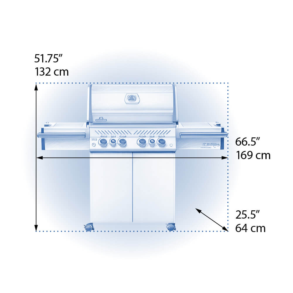 Patio Elegance Grill Prestige PRO 500 RSIB Gas Grill with Infrared Side and Rear Burners